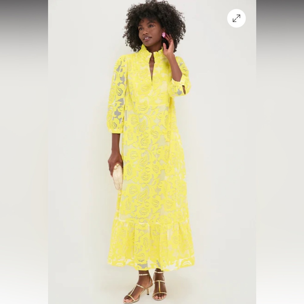 Tuckernuck Yellow Lace Palmerston Maxi Dress NWT